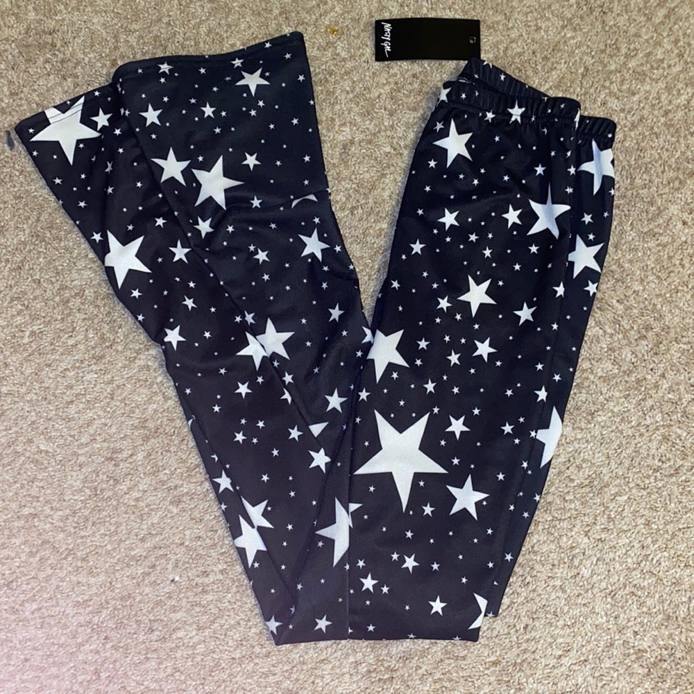 Mixed Star Print Flair Pants